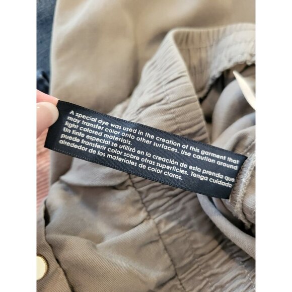 Tommy Hilfiger Olive Army Green Khakis Cargo Capri Pants M Cropped Utility Baggy - Picture 10 of 10